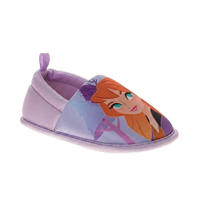 Disney Frozen Anna and Elsa Kids' 5 -11 Slippers Plush, Warm, Soft House Shoes