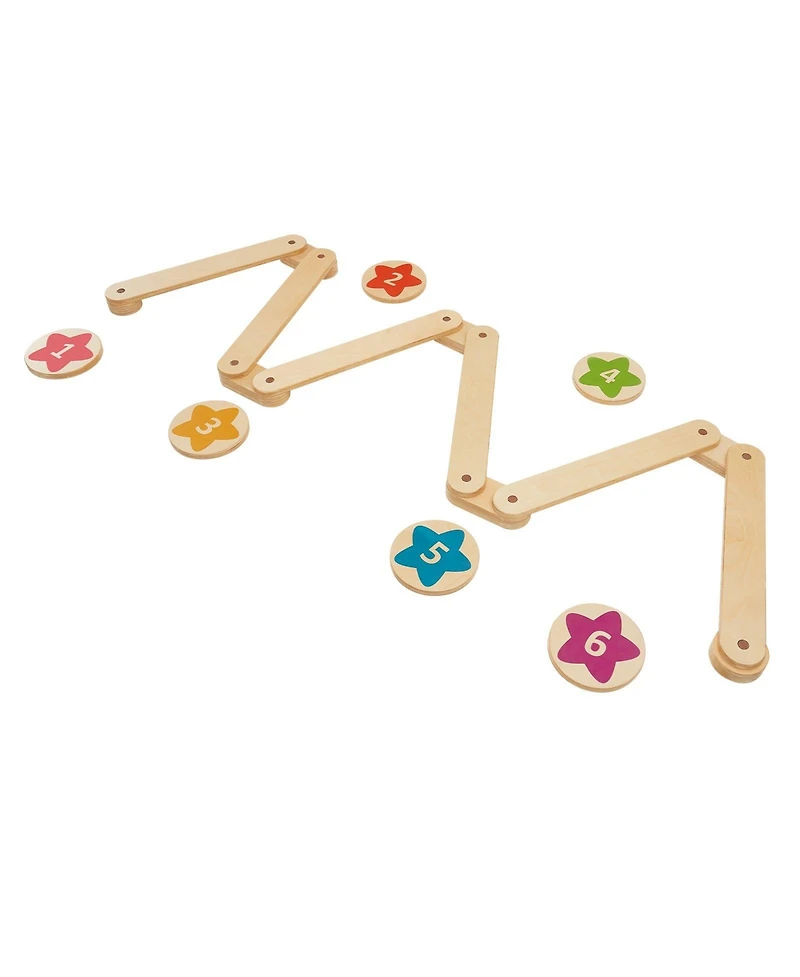 Slickblue 6 Pieces Wooden Balance Steppingstones for Kids Ages 2-6