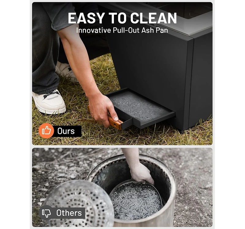 Decksplore Smokeless Fire Pit Portable Outdoor Firepits Pellet Fire Pits for Outside Wood Burning