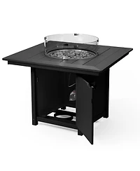 WestinTrends Modern Outdoor Patio Propane 42" Square Fire Pit Table