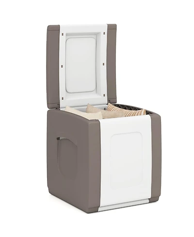Mecale 27-Gallon Deck Box with Lid for Packages, Doubles as Side Table