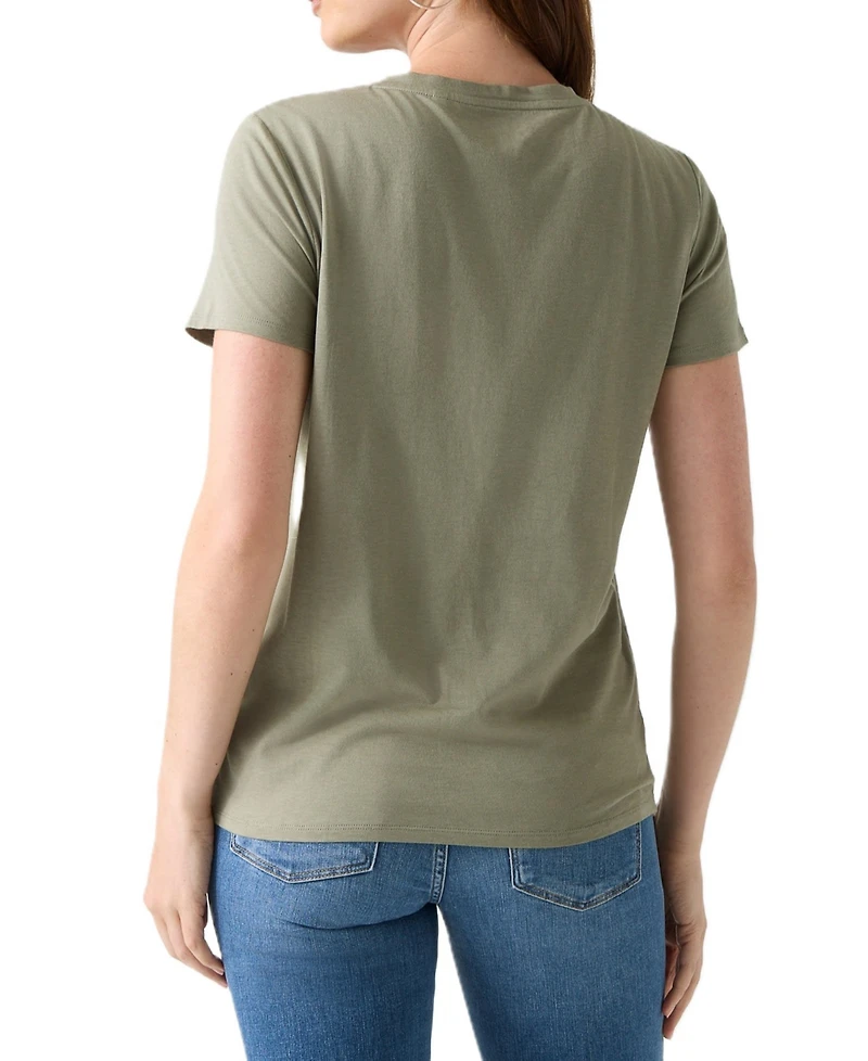 Guess Women's Sunglass Mood Easy Retro Graphic T-Shirt