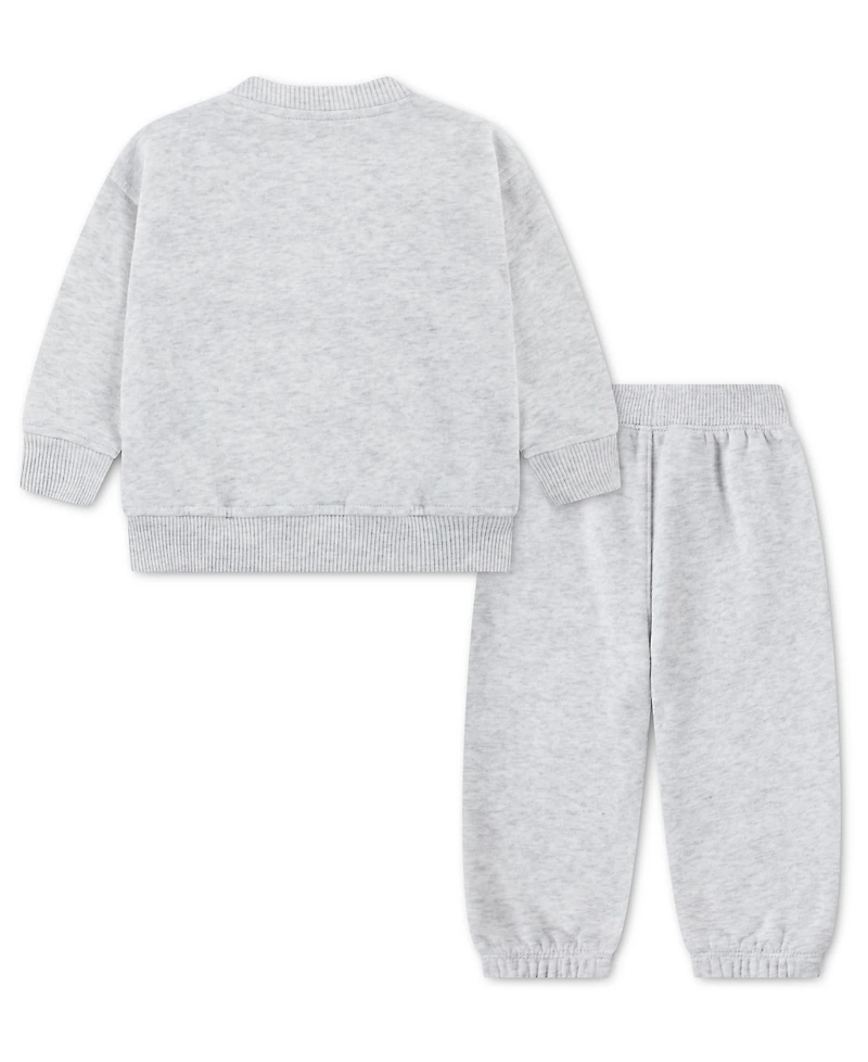 abercrombie kids Baby Boys' and Girls' Essential Crewneck Top Pants, 2-Piece Set