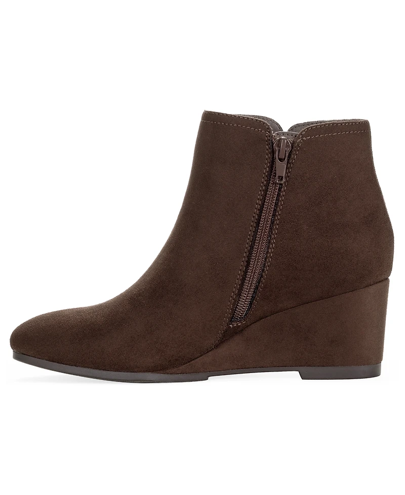 Style & Co Women's Portiaa Round Toe Wedge Dress Booties, Macy's Exclusive