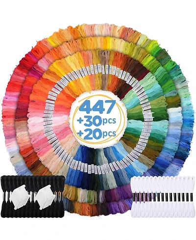 Gnuadz 477 Skeins Embroidery Floss Kit Friendship Bracelets Sewing Crafts