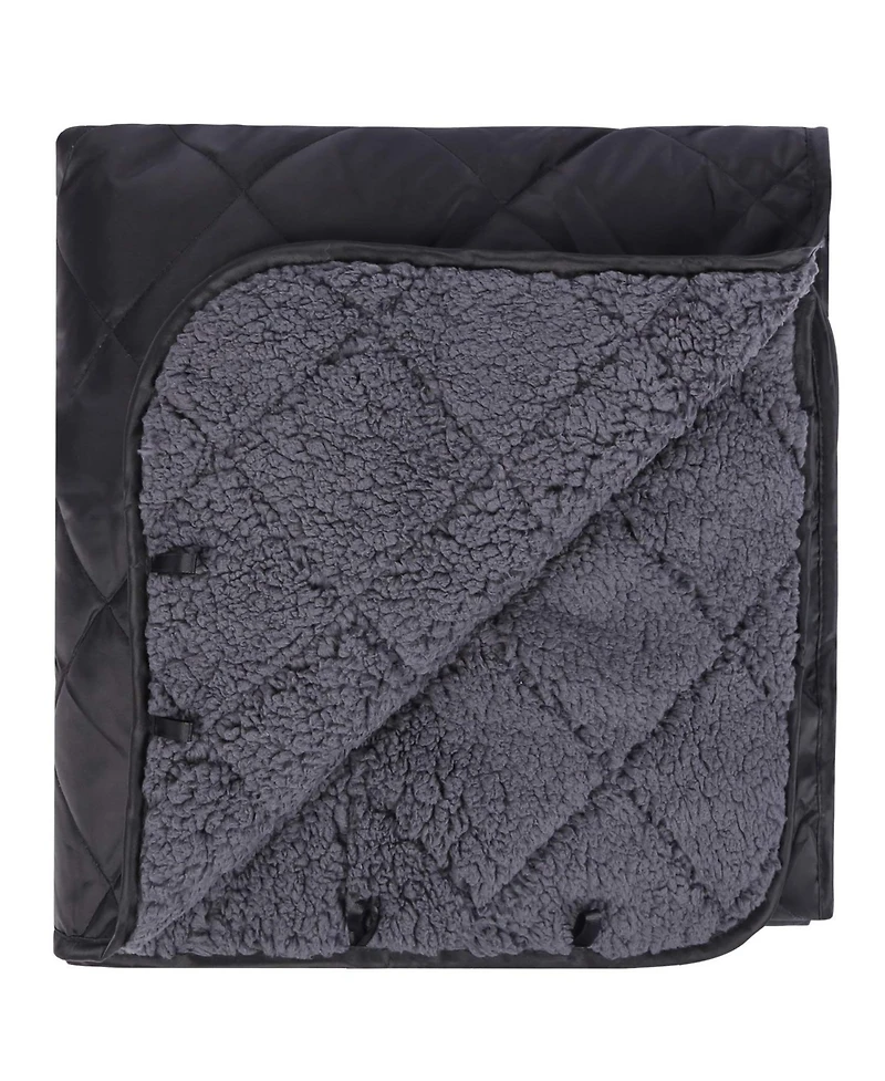 Piscifun Extra Large Sherpa Lined Camping Blanket Warm Windproof Water Resistant Machine Washable