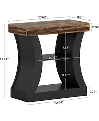 Tribesigns 31.5" 3-Tier End Table with Storage