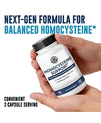 Left Coast Performance Homocysteine Support Capsules with Methylated B Complex Vitamins and Tmg, 60 Count