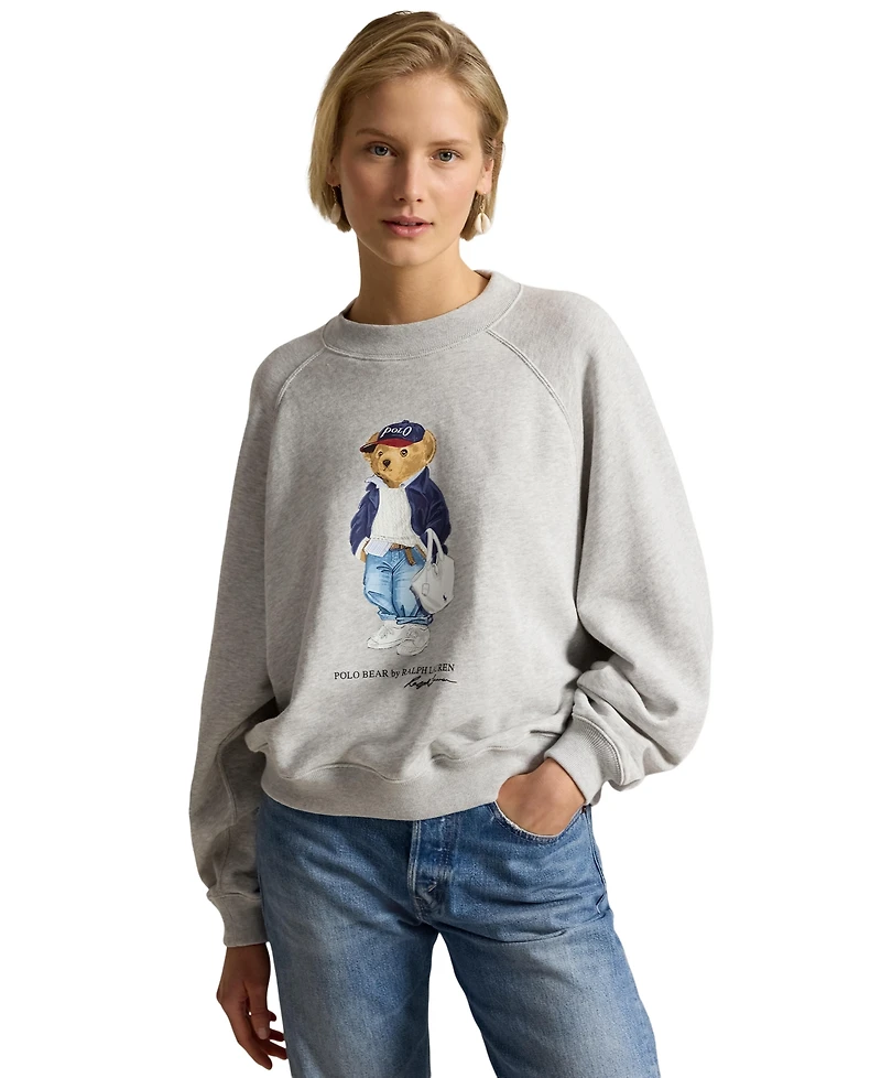 Polo Ralph Lauren Women's Bear Lightweight Fleece Crewneck Sweatshirt
