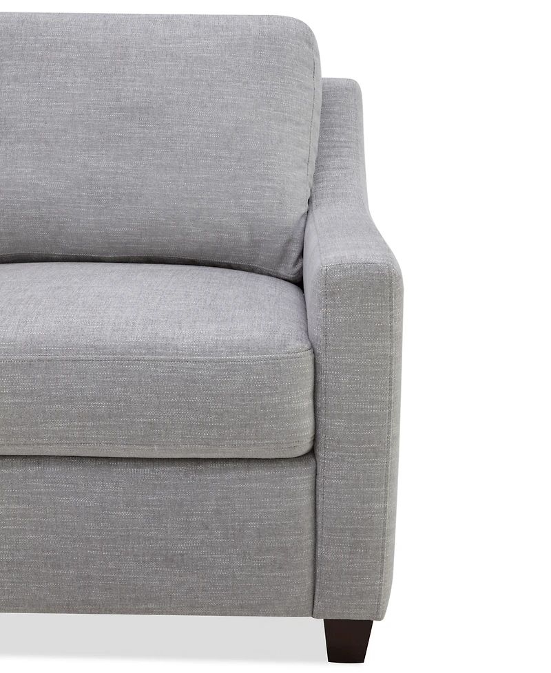 Lorrana 3-Seat Curved Arms Fabric Reversible Back Cushion Sofa, Macy's Exclusive