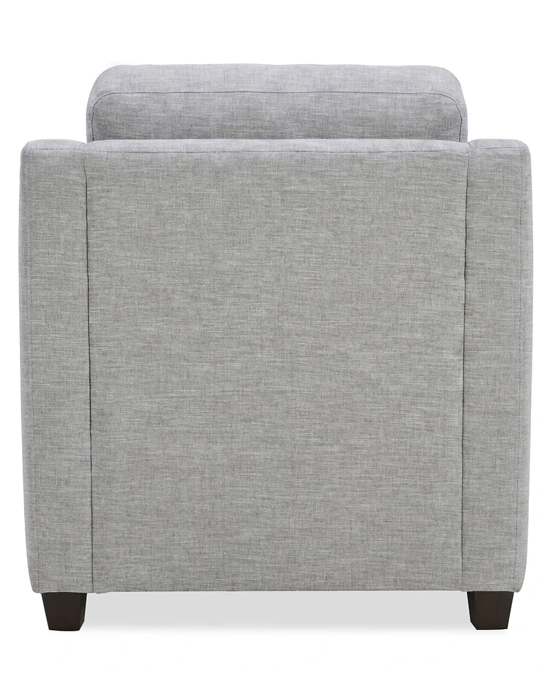 Lorrana Curved Armrests Fabric Reversible Back Cushion Chair, Macy's Exclusive