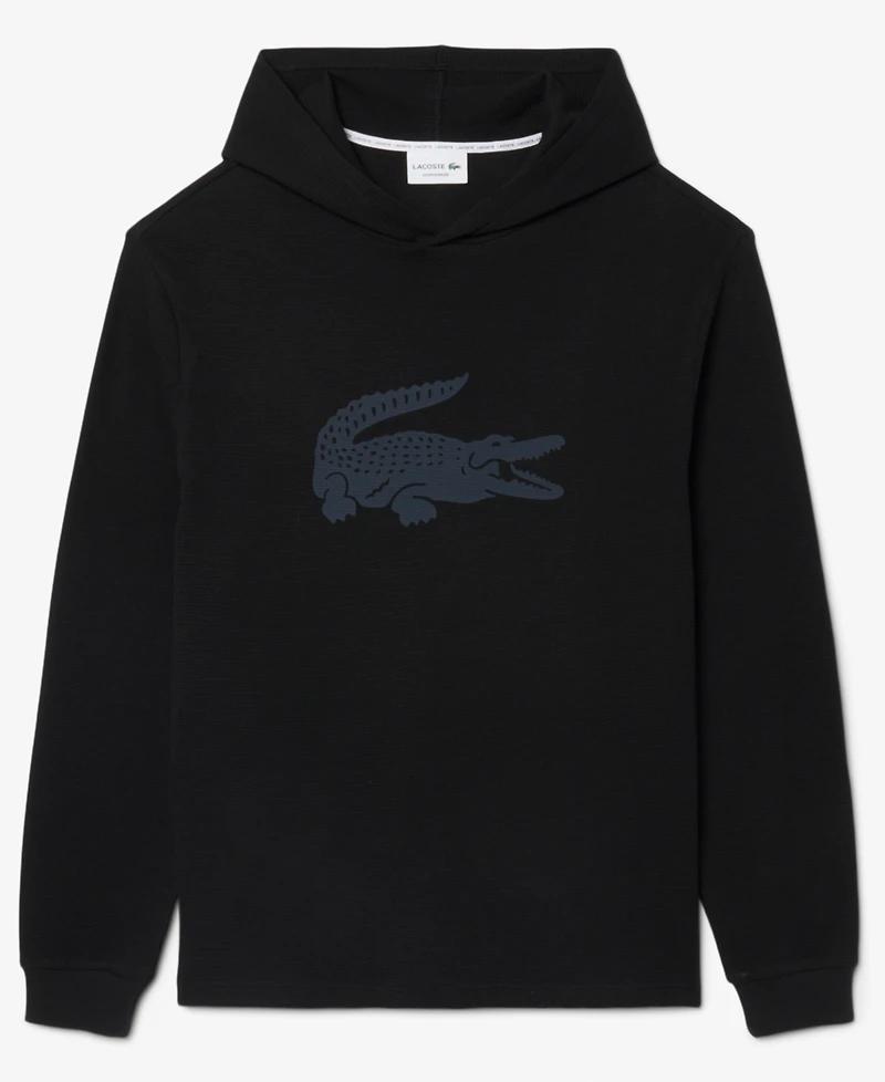 Lacoste Men's Sleep Waffle-Knit Graphic Hoodie