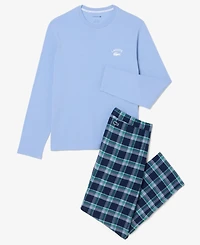 Lacoste Men's Crewneck Pajama, 2-Piece Set