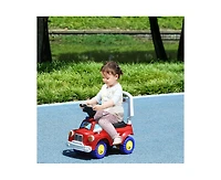 Yobtop Toddler Ride on Toy - Baby Ride on Fire Truck, Music, Horn, Under Seat Storage, Foot to Floor Car, for Kids 18-36 Months