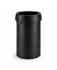 Home Zone Living 16 Gallon Stainless Steel Open Top Trash Can with Round Design