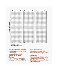 Yobtop 3-Pack Grid Wall Panels