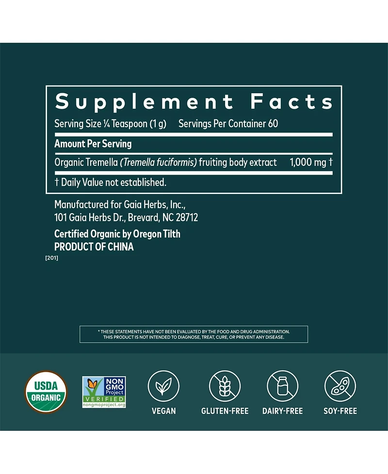 Gaia Herbs Tremella Mushroom Powder