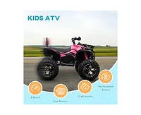 Yobtop 12V Kids Atv Ride-On Four-Wheeler, Battery-Powered with Led Headlights, 66 lbs. Capacity, Ages 3+
