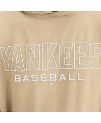 Fanatics Men's Khaki New York Yankees ClutchLong sleeves Hooded T-Shirt