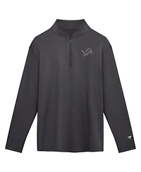 Fanatics Men's Charcoal Detroit Lions Clutch Quarter-Zip Pullover Sweatshirt