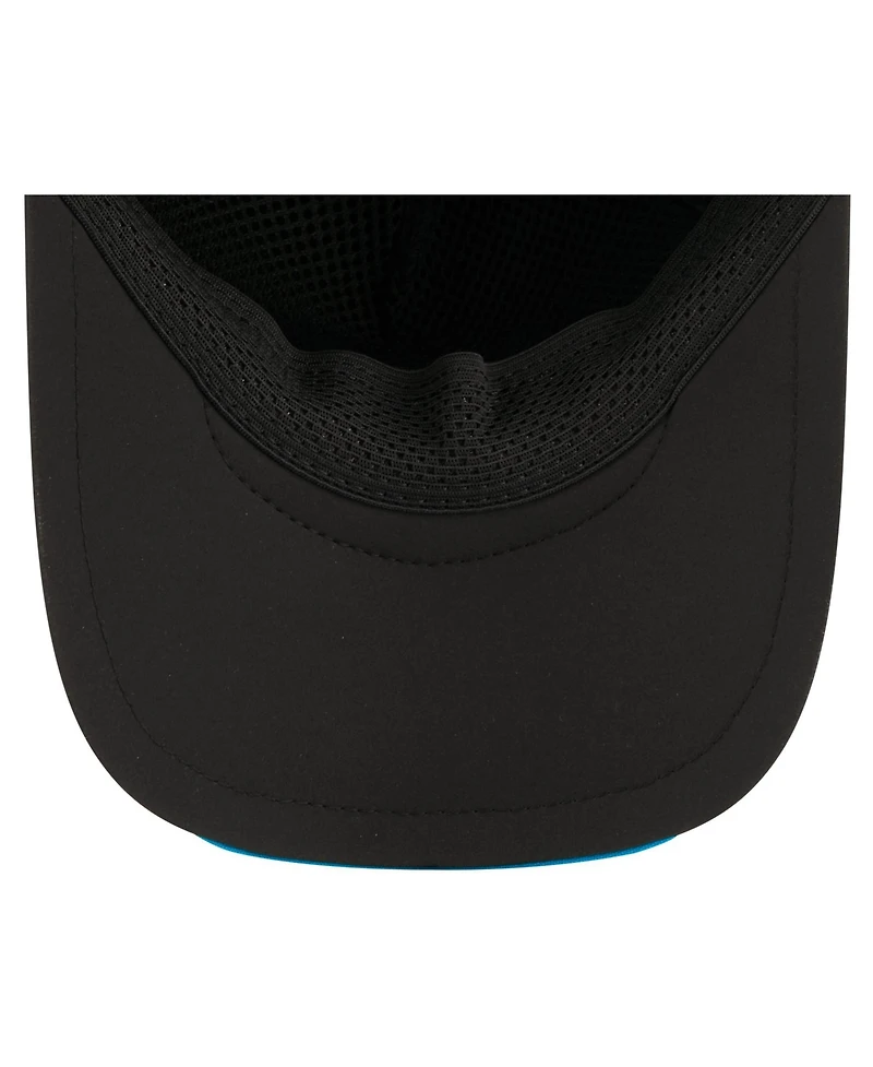 New Era Men's Black Carolina Panthers 2026 Sideline Apex 9FORTY Adjustable Trucker Hat