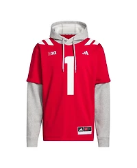 Adidas Men's 1 Scarlet Nebraska Huskers Home Hoodie