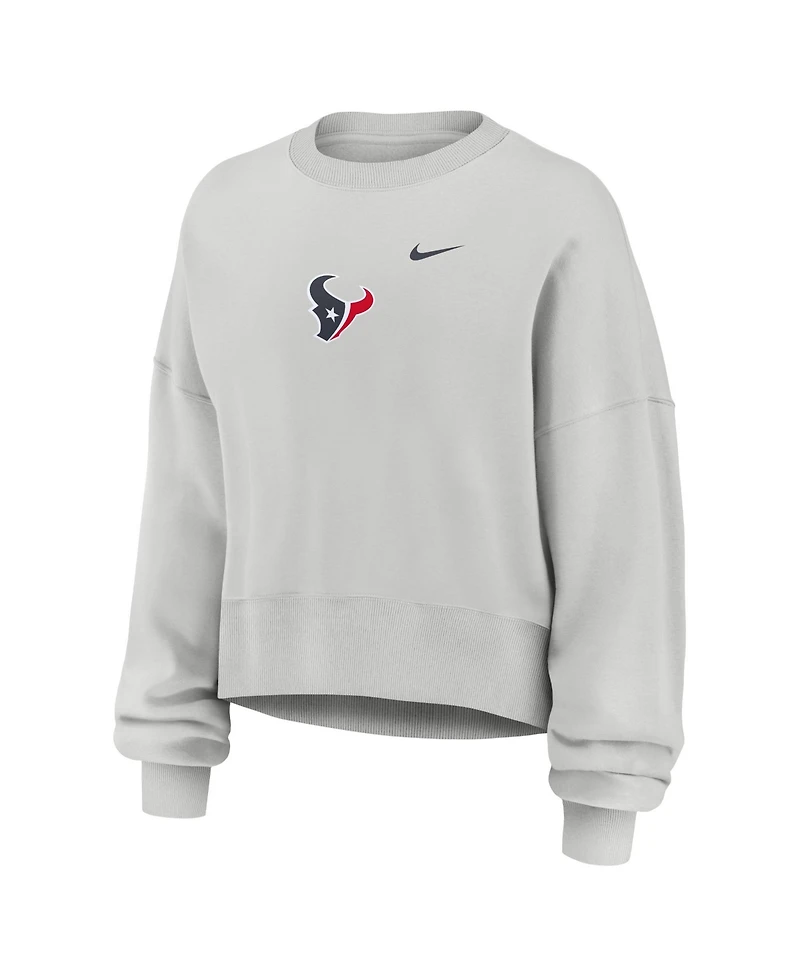 Nike Women's Gray Houston Texans Oversized Primetime Phoenix Fleece Sweatshirt