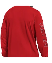 Starter Men's Red Atlanta Falcons Clutch Hit Ii Long-Sleeve T-Shirt