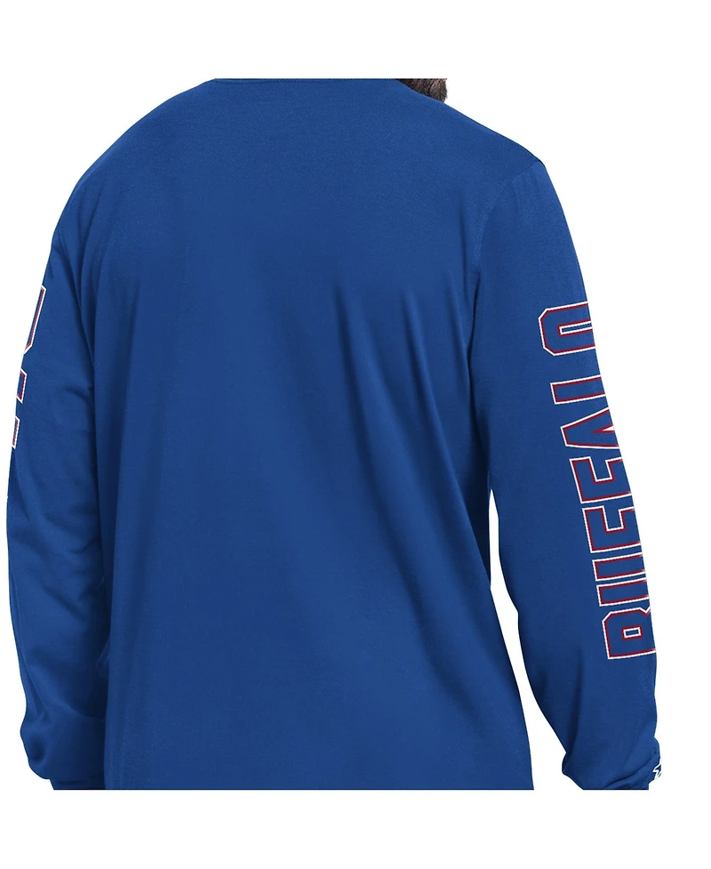 Starter Men's Royal Buffalo Bills Clutch Hit Ii Logo Long-Sleeve T-Shirt