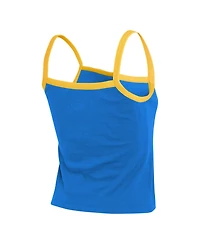 Wear by Erin Andrews Women's Powder Blue Los Angeles Chargers Colorblock Racerback Tank Top