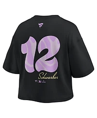 Fanatics Women's Kyle Schwarber Black Philadelphia Phillies Name Number Cropped Top