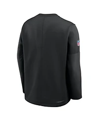 Nike Men's Black Philadelphia Eagles Sideline Coaches Team Present Midweight Therma-fit Sweatshirt