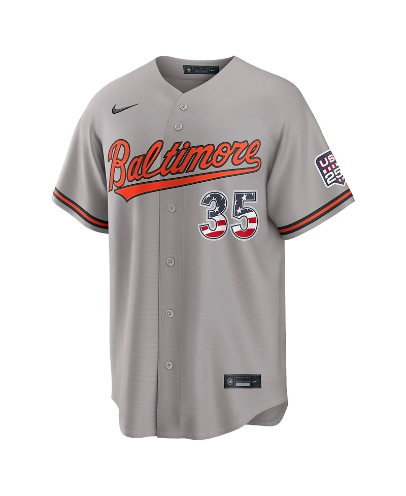 Nike Fourth of July Men's Baltimore Orioles Adley Rutschman Gray Usa 250 Stadium Jersey