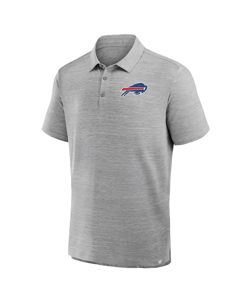 Fanatics Men's Heather Gray Buffalo Bills Clutch Polo Shirt