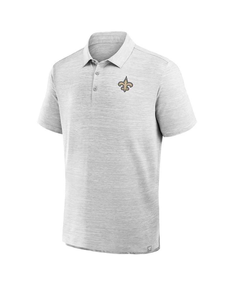 Fanatics Men's Heather Gray New Orleans Saints Clutch Polo Shirt