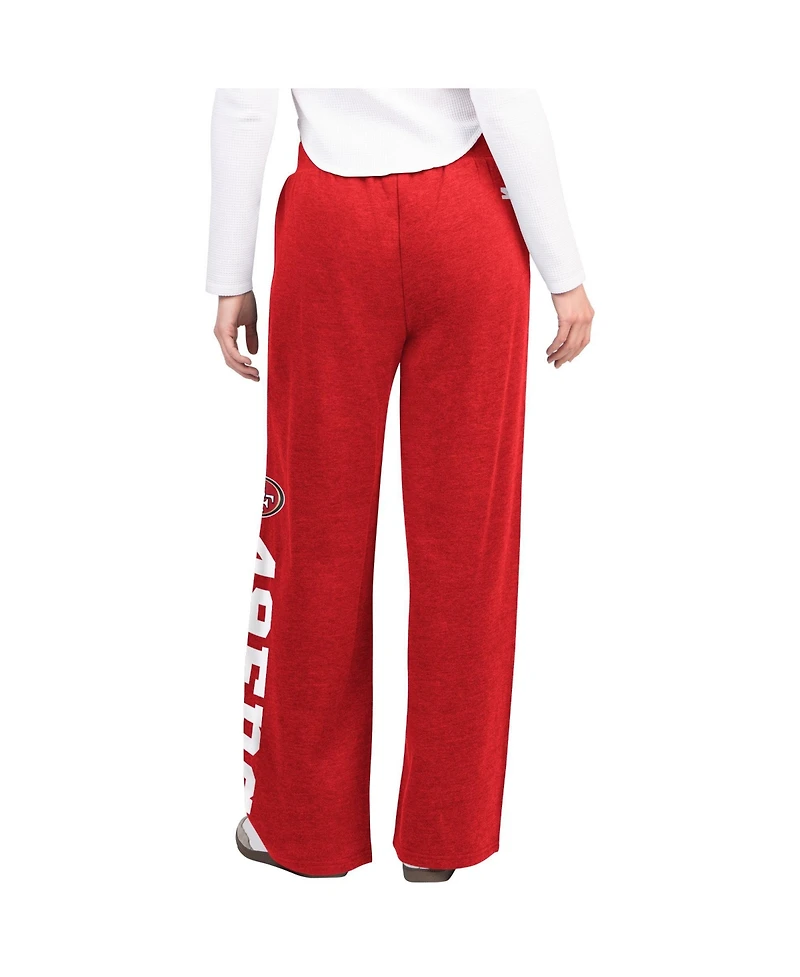 Starter Women's Scarlet San Francisco 49ers Field Wide Leg Sweatpants