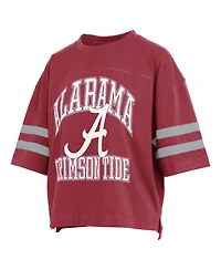 Pressbox Women's Crimson Alabama Tide Wayne Tyler Cropped T-Shirt