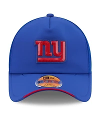 New Era Men's Royal New York Giants 2026 Sideline Apex 9FORTY Adjustable Trucker Hat