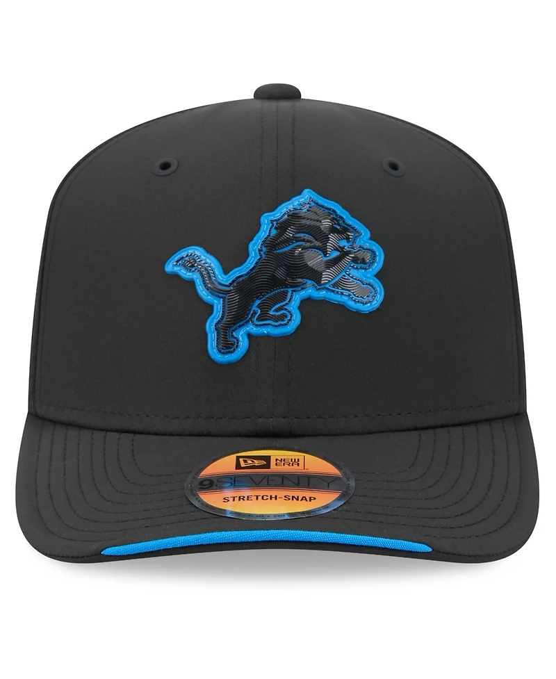 New Era Men's Black Detroit Lions 2026 Sideline 9SEVENTY Adjustable Hat