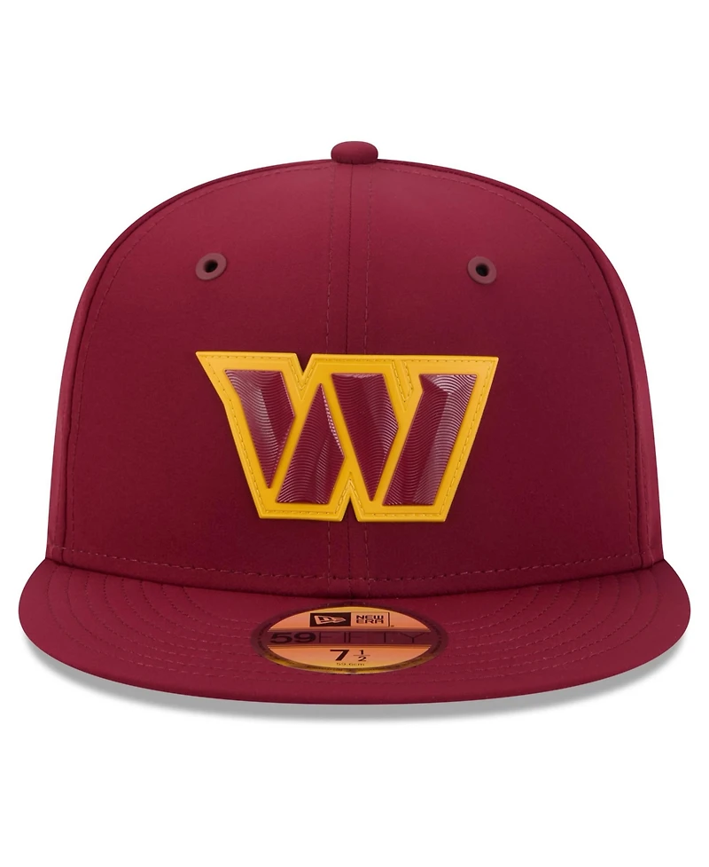 New Era Men's Burgundy Washington Commanders 2026 Sideline 59FIFTY Fitted Hat