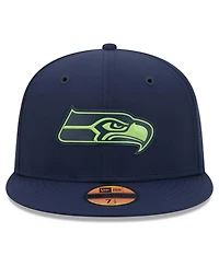 New Era Men's College Navy Seattle Seahawks 2026 Sideline 59FIFTY Fitted Hat