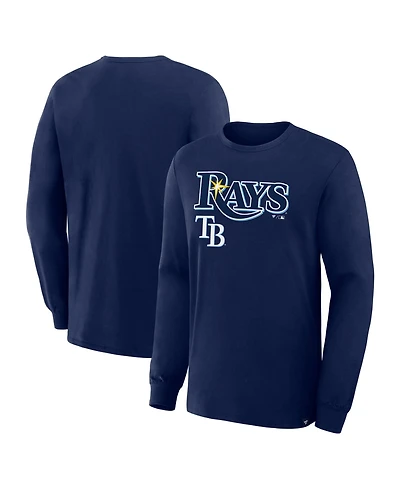 Fanatics Men's Navy Tampa Bay Rays Lock-Up LegacyLong sleeves T-Shirt