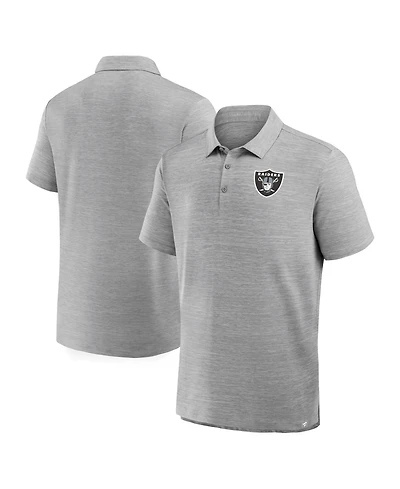 Fanatics Men's Heather Gray Las Vegas Raiders Clutch Polo Shirt