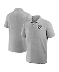 Fanatics Men's Heather Gray Las Vegas Raiders Clutch Polo Shirt