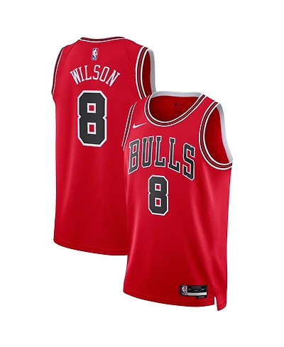 Nike Men's and Women's Caleb Wilson Red Chicago Bulls 2026 Nba Draft Swingman Icon Edition-Jersey