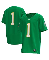 Under Armour Big Boys and Girls 1 Kelly Green Notre Dame Fighting Irish Alternate Wear Replica Football Jersey