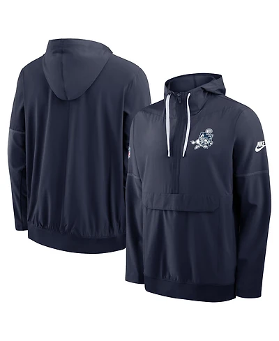 Nike Men's Navy Dallas Cowboys Sideline Broken Rules Alternate Anorak Half-Zip Hoodie