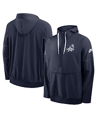 Nike Men's Navy Dallas Cowboys Sideline Broken Rules Alternate Anorak Half-Zip Hoodie