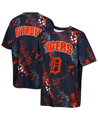 Outerstuff Big Boys and Girls Navy Detroit Tigers Y2 Tech Stadium Lights T-Shirt