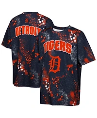 Outerstuff Big Boys and Girls Navy Detroit Tigers Y2 Tech Stadium Lights T-Shirt